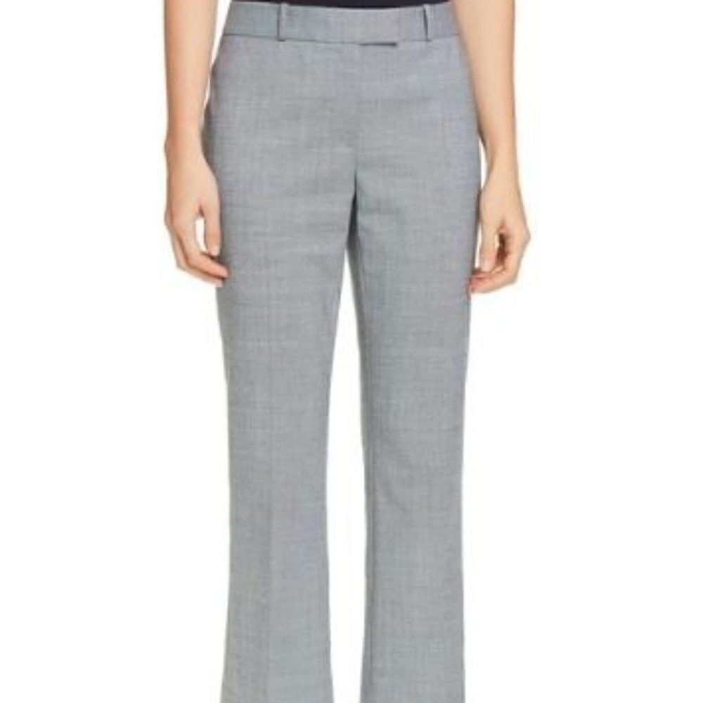 LEWIT - NEW Slim Ankle Pants Black Micro Tweed 16